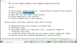 MS: Session 12:How to add student details into mongodb using microservice