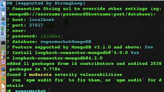 Instalación de Loopback, Creación de Datasource y Modelos