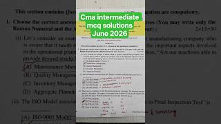 📚 CMA Inter OM &amp; SM | 2026 #CMAInter #OMSM #CMAJune2026 #MCQAnswers #ICMAI #CMAStudents #ExamUpdate