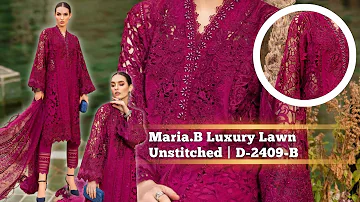 Maria.B 🔥| Unstitched Lawn ❤️| D-2409-B | Luxury Lawn 2024 |💯Master Replica|😍Cutwork Embroidery