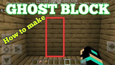 [MCPE] How to make a GHOST BLOCKS