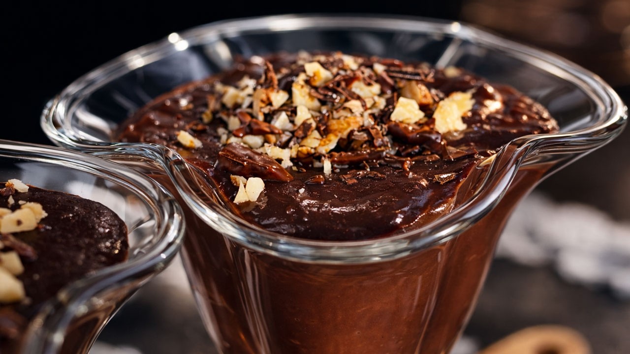 Турецкий шоколадный крем-пудинг (супа́нгл) без сахара | Нежный ПП-десерт