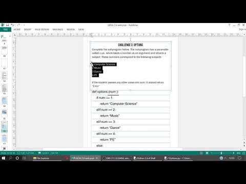 LBOA 2.0 | Challenges 3 and 4 | Intro to Python Functions | Calling Functions | GCSE Options