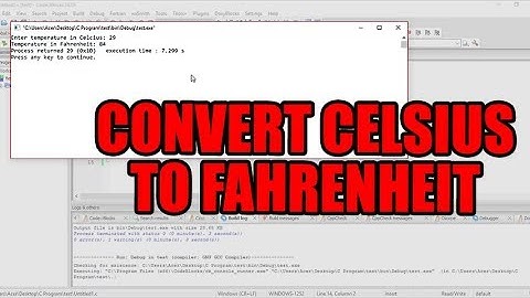 HOW TO: Convert Celsius To Fahrenheit in C Programming (HD)