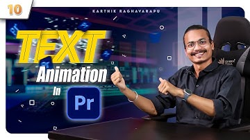 Text Animation in Adobe Premiere Pro || Video Editing Telugu