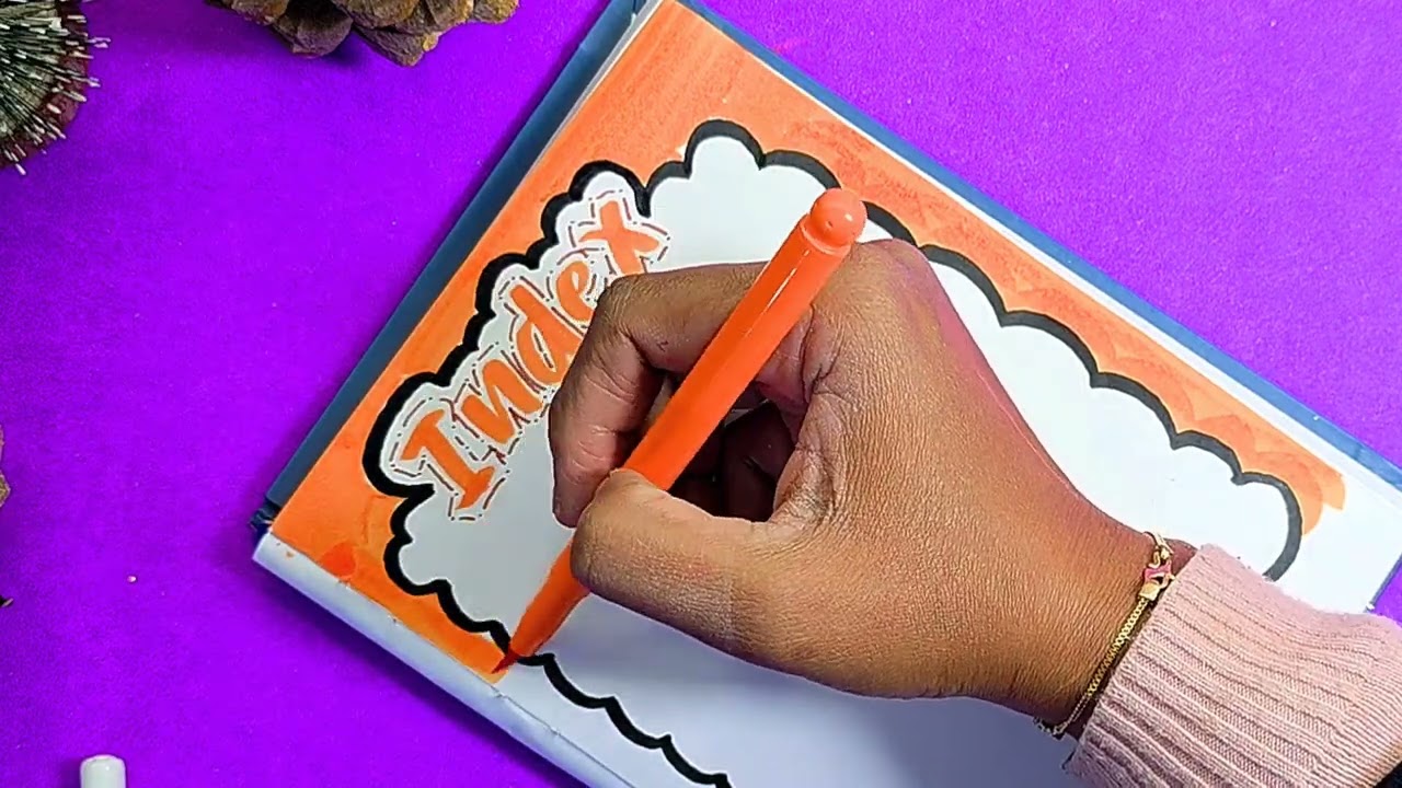 Creative Index Page Design for School Project & Assignment | Front page design for school projects 