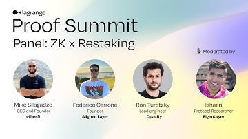 ZK & Restaking Panel - Proof Summit 2024