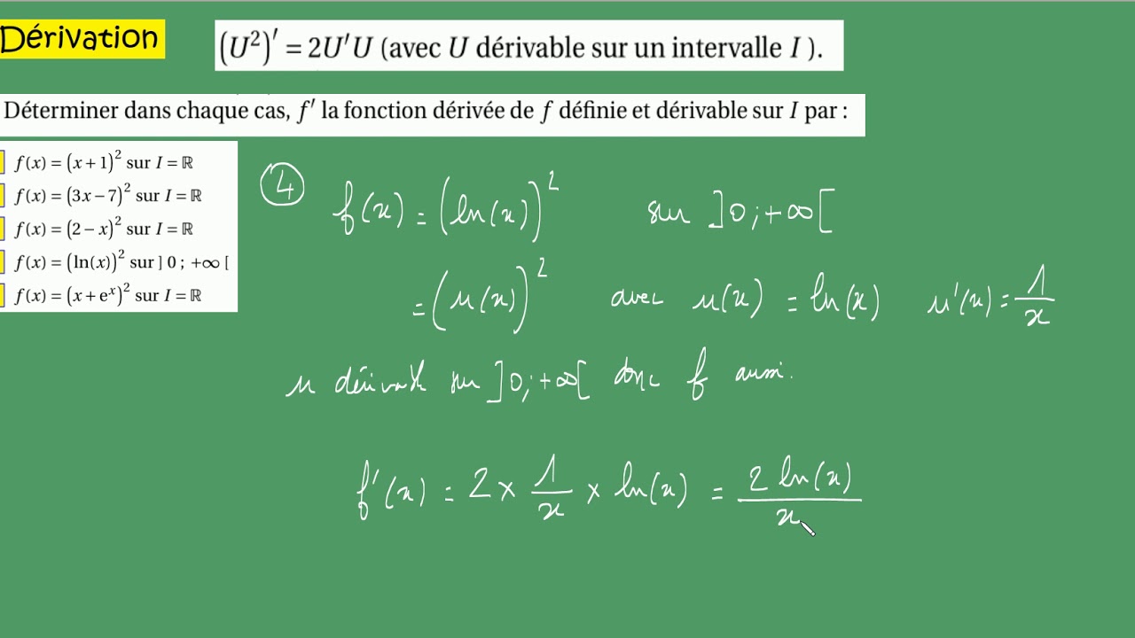 Terminale IMPORTANT dérivée de U² = 2U'U ex18 YouTube — free download