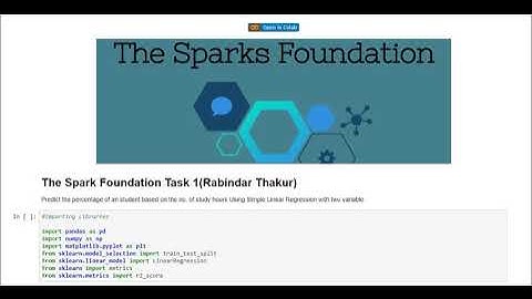 Prediction using Supervised ML | The Spark Foundation Task 1| Data Science& Business Analytics