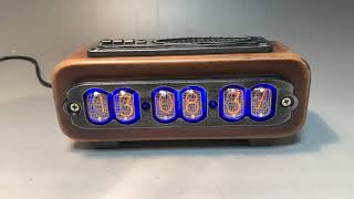 ニキシー管 時計 IN-12 木製ボックス 6管式