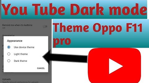 You Tube Dark mode/How to Enable Dark Theme on YouTube /active YouTube dark theme Oppo F11 Pro.