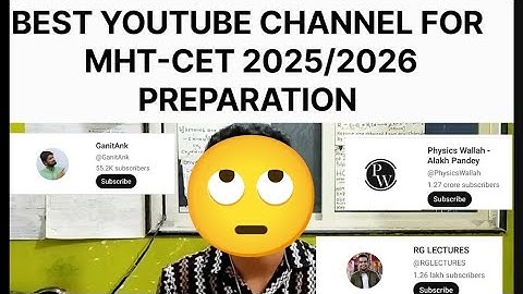 BEST YOUTUBE CHANNEL FOR MHTCET 2025  2026  MHT-CET ONLINE PREPARATION  #mhtcet2025 #mhtcet2026