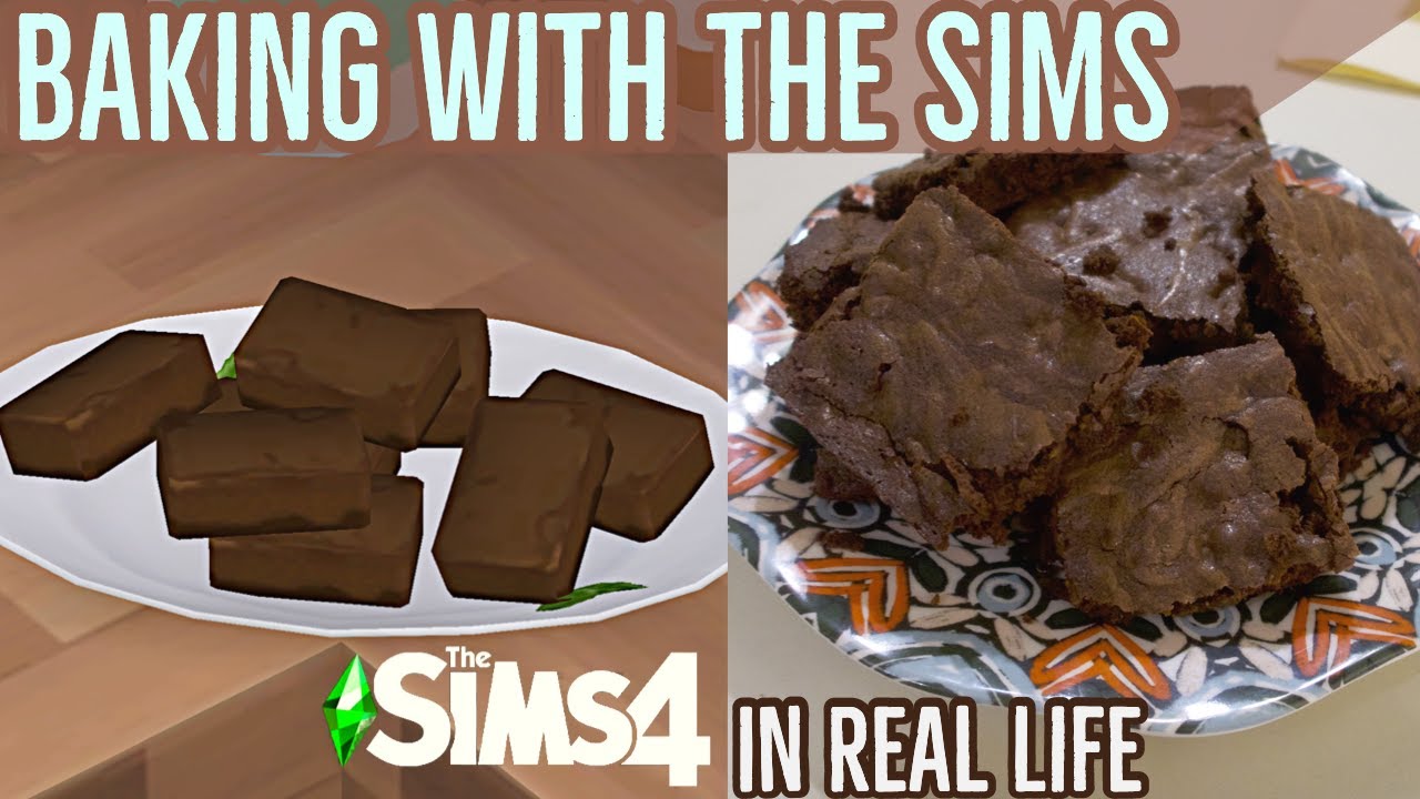 Baking With The Sims Trying Sims 4 Recipes in Real Life Brownies