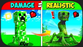 If I take Damage Graphics become more and more realistic | Minecraft Hindi