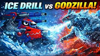 Ice Drill Tank vs Godzilla – Frozen Battle Explosion!