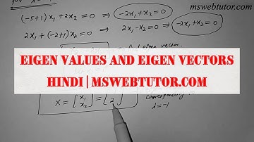 Eigen Values and Eigen Vectors in Hindi | mswebtutor.com