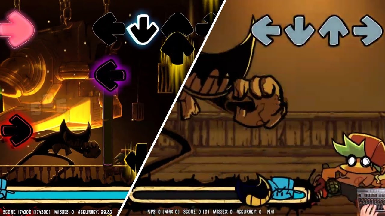 Bendy (a funky night) and Bendy (indie cross) sing NO VILLAINS! by