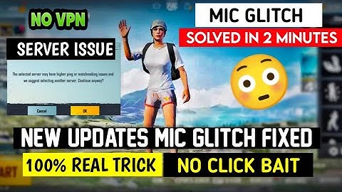 HOW TO FIX MIC GLITCH IN JIO SIM |Selected server may have higher ping pubg mobile| Mic glitch Pubg