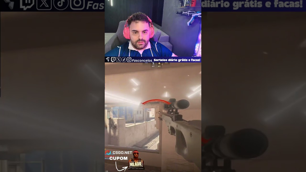 Como abrir meio de AWP no mapa Mirage CS2 | 