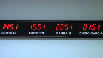 BRG Precision Products 661G - 8 Zone, Fixed Zone, Time Zone Clock