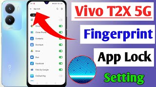 Vivo T2x fingerprint app lock setting / Vivo t2x mein app mein fingerprint lock Kaise lagaen