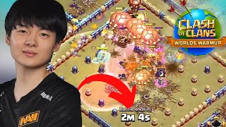 NAVI with JAW - DROPPING hit in WORLD CHAMPIONSHIP WARMUP in Clash of Clans
