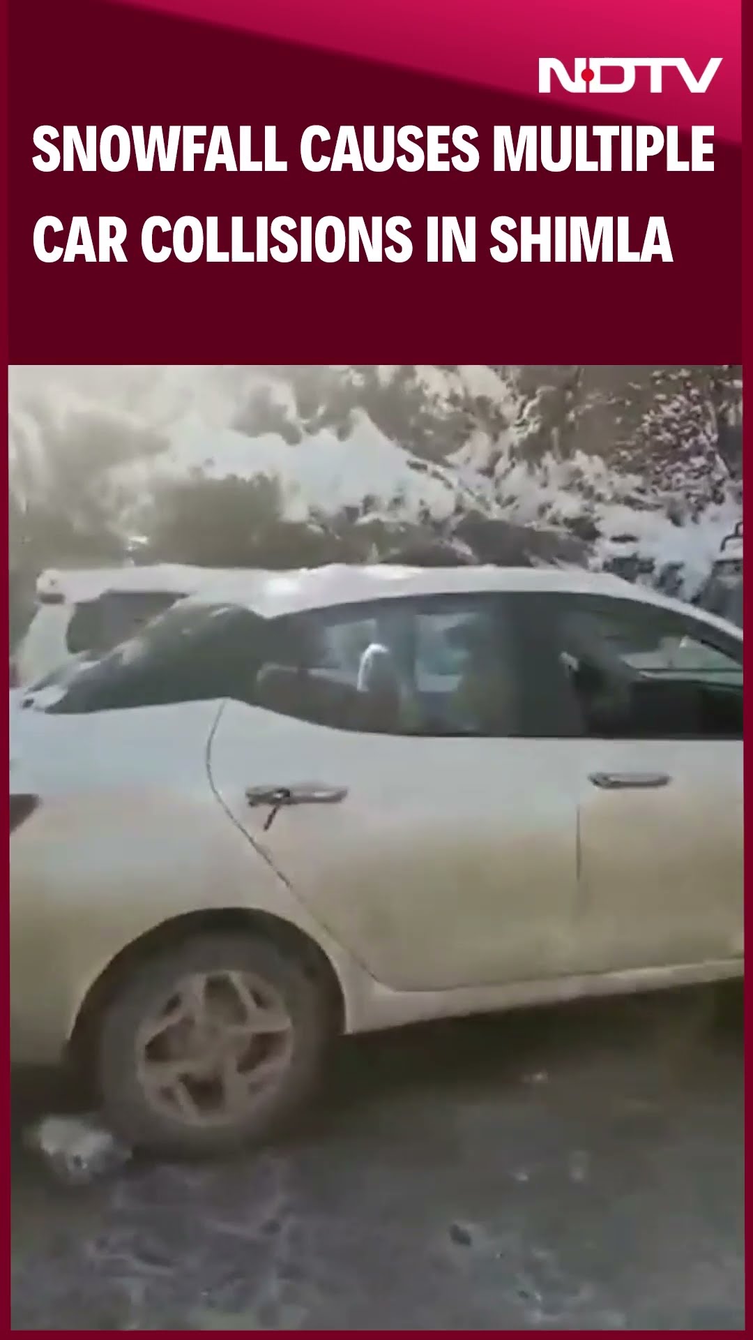 Multiple Vehicle Collisions In Shimla As Snowfall Makes Roads Slippery