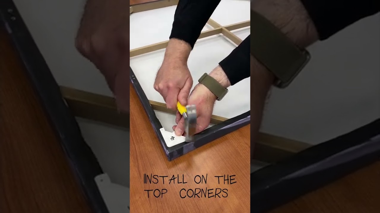 Hang a canvas in seconds with CanvasHangers™ 