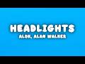 Alok Alan Walker Headlights Lyrics Ft KIDDO 
