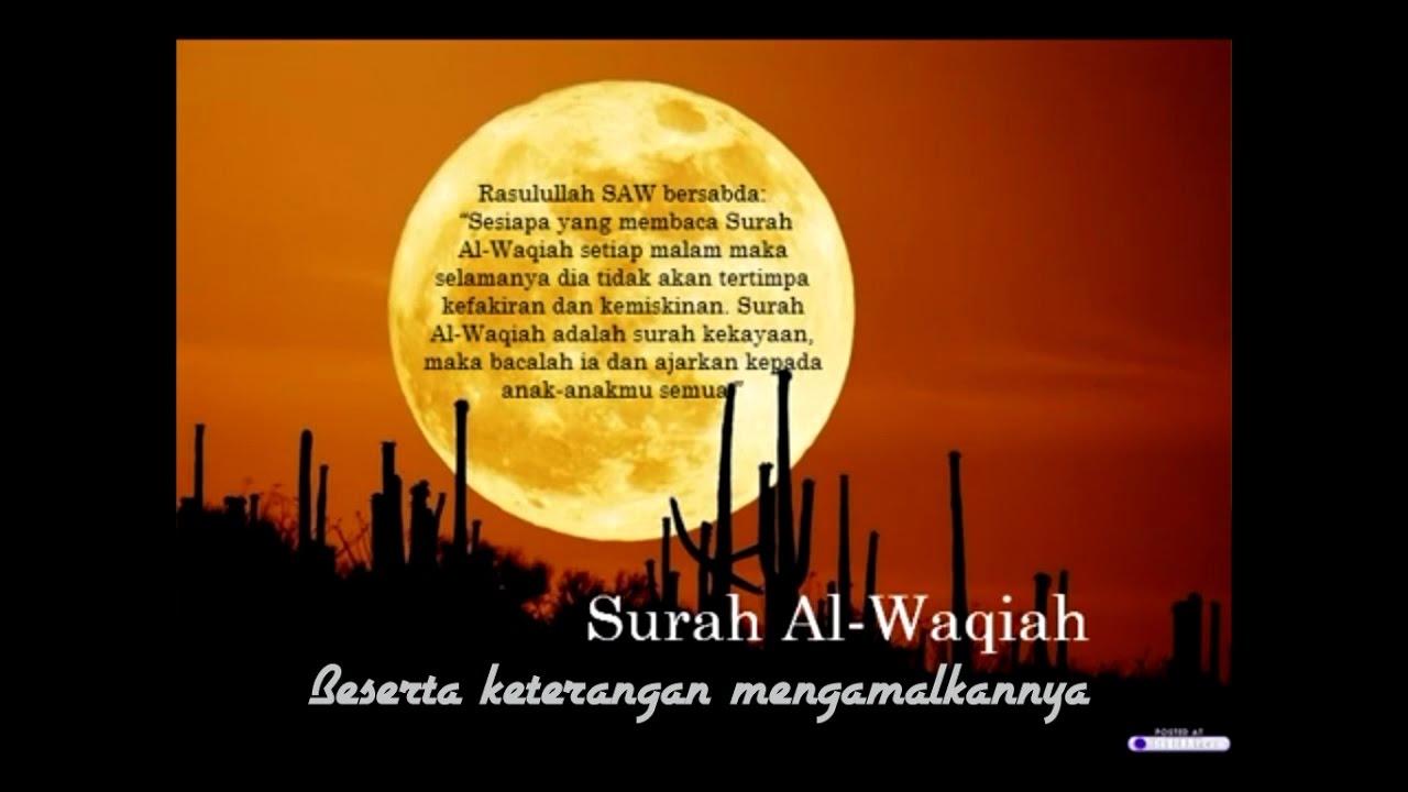 Surah Kekayaan Beserta Keterangan Amalan Surah Al Waqiah Mishary Rashid Al Falasy