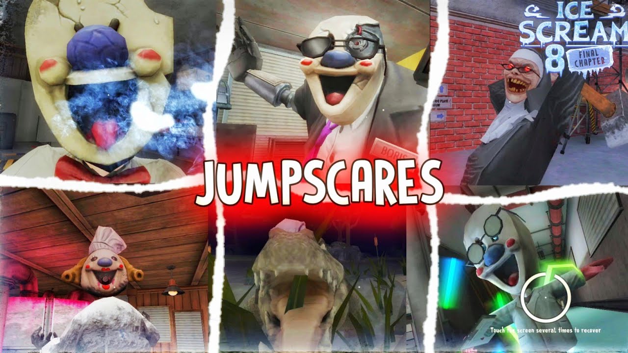 Ice Scream 8 all jumpscares 