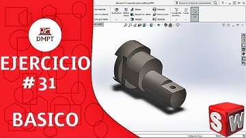 Ejercicio #31 en SOLIDWORKS nivel basico 🔧TRAVESAÑO para RODILLO/Exercise #31 SOLIDWORKS basiclevel