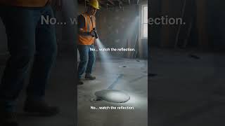This Basement Floor Shouldn’t Flex… But Watch The Light 😳 #construction #concrete