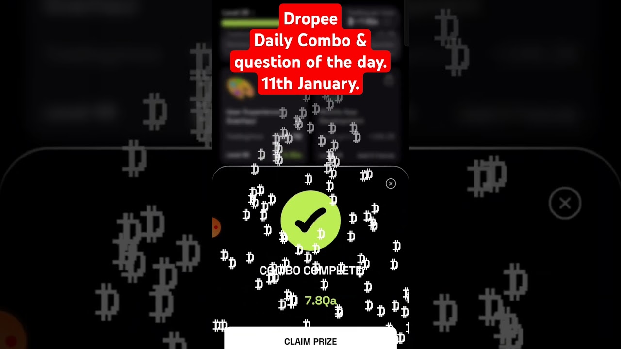 Dropee daily combo cards & questions of the day। Today's daily combo & question of the day।