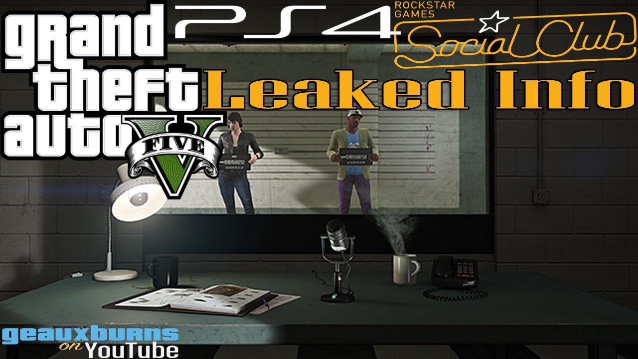 Gta V Ps4 Rockstar Social Club Leaked Info Youtube