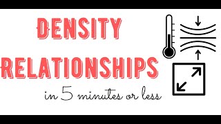 DENSITY RELATIONSHIPS in 5 Minutes or Less - I TEACH YOU SCIENCE