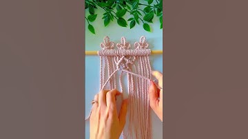 A cute and lovely macrame tapestry tutorial. Part two. Follow for more.#eousemacrame #macrame