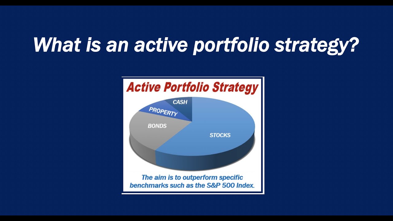 What is an active portfolio strategy?