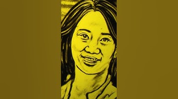 Vẽ tranh cát chân dung tặng người lạ hình 1 #shorts