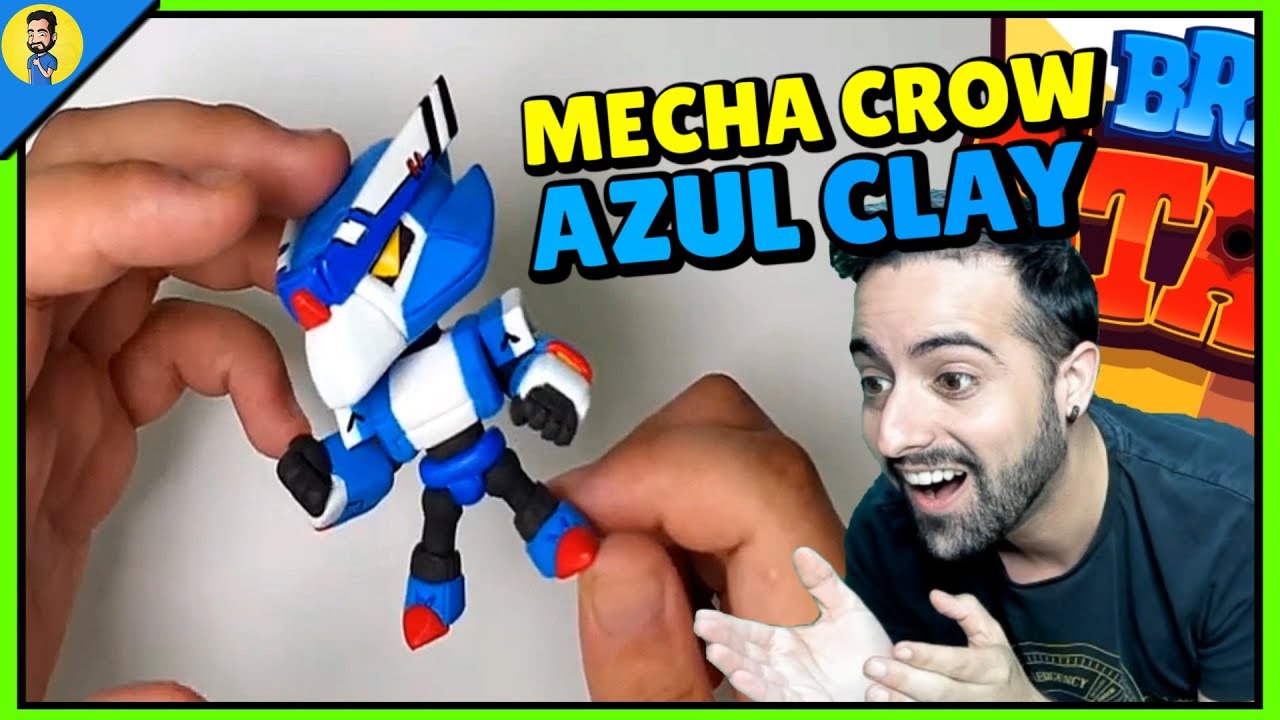 Mecha Crow Azul Creado Con Arcilla Brawl Stars Clay Making Youtube - evoluciones de crow brawl stars