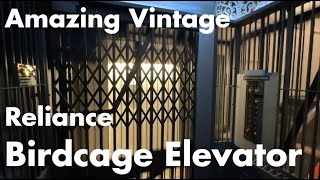 Vintage High Speed Reliance Birdcage Elevator at a Downtown Chicago Apartment Building Wealth