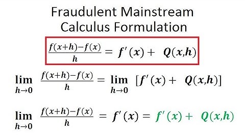 Mainstream calculus is a fraudulent formulation.