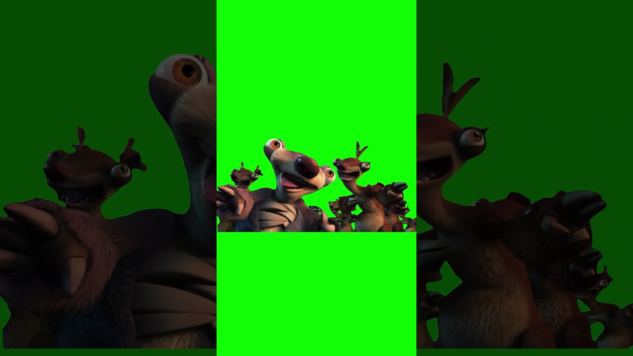 Мем с танцем Сида Ленивца, Короля Огня — Зеленый экран — Ледниковый период 2