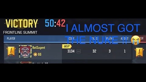 I ALMOST GOT A NUKE IN Call Of Duty Mobile