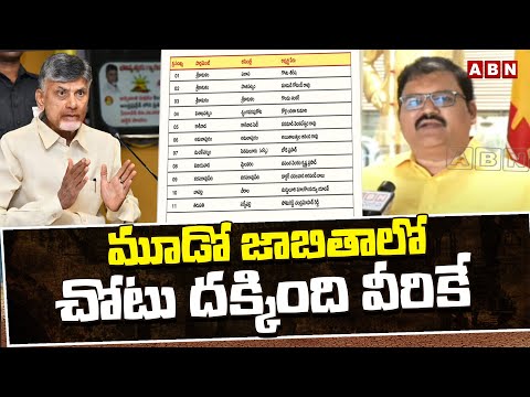 మూడో జాబితాలో చోటు దక్కింది వీరికే  || TDP MLA Candidates List  || ABN  Telugu - ABNTELUGUTV