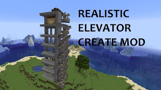 Realistic Elevator Create mod Minecraft