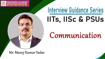 Interview Questions Series for IITs IISC and PSUs | Communication | GATE - 2021 | Electronics Engg.