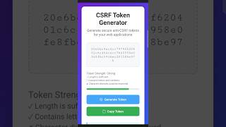 CSRF token generator with JavaScript #futuretech #coding #fyp #viral #programming #frontendcourse