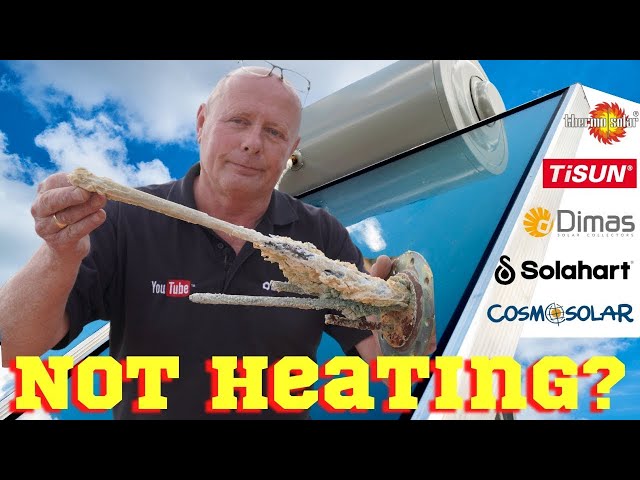 Solar water heating system, not heating, element, thermostat, anode  replacement. Thermosiphon Geyser - YouTube