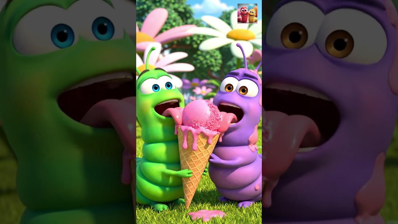 ICE CREAM TROUBLE | FUNNY WORM CARTOON FOR KIDS | LARVALOOP SHORTS 